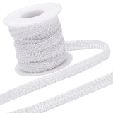 1 Bag 10 Yards Polyester Centipede Braid Lace Trimming, Craft Ribbon for Wedding, Costume, Jewelry, Crafts and Sewing, White, 3/8 inch(11mm)