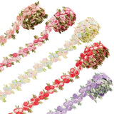 4.6~5 Yards 5 Colors Flower Polyester Trim Ribbon