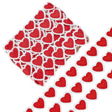 1 Bag 5 Yards 23mm Red Heart Lace Trim Heart-Shaped Embroidered Woven Ribbon White Edging Trimmings Applique for DIY Sewing Crafts Clothing Curtain Skirt Hat Bags Photo Frame Embellishments