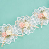 Gorgecraftb 2 Yards Embroidery Polyester Flower Lace Trim Ribbon