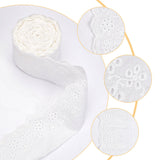 1 Bag 7.5 Yards Cotton Lace Trim Eyelet Embroidery Fabric Curtain Tablecloth Slipcover Bridal DIY Clothing/Accessories for DIY Craft Sewing Wedding Decoration 80Mm Wide
