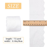 1 Bag 7.5 Yards Cotton Lace Trim Eyelet Embroidery Fabric Curtain Tablecloth Slipcover Bridal DIY Clothing/Accessories for DIY Craft Sewing Wedding Decoration 80Mm Wide