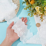 1 Bag 7.5 Yards Cotton Lace Trim Eyelet Embroidery Fabric Curtain Tablecloth Slipcover Bridal DIY Clothing/Accessories for DIY Craft Sewing Wedding Decoration 90Mm Wide