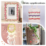 1 Bag 5 Yards Flower Trim Ribbon Floral DIY Lace Applique Sewing Craft Lace Edge Trim for Wedding Dresses Embellishment DIY Party Decor Clothes, Purple