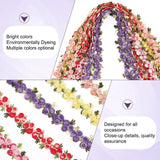 1 Bag 5 Yards Flower Trim Ribbon Floral DIY Lace Applique Sewing Craft Lace Edge Trim for Wedding Dresses Embellishment DIY Party Decor Clothes, Purple