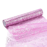 Silver Color Musical Note Printed Deco Mesh Ribbons