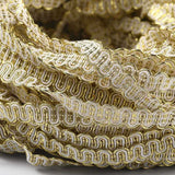 50 m Filigree Corrugated Lace Ribbon, Wave Shape, for Clothing Accessories, Home Decoration, Floral White, 3/8 inch(9~10mm)