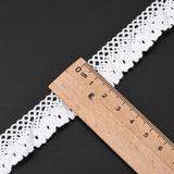 1 Roll Stretchy Lace Trim Cotton String Threads for Jewelry Making, White, 19mm, 100yards/roll