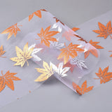 Autumn Theme Maple Leaf Deco Mesh Ribbons