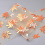 Autumn Theme Maple Leaf Deco Mesh Ribbons