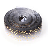 2 Roll Laser Polyester Grosgrain Ribbon, Single Face Printed, for Bows Gift Wrapping, Festival Party Decoration, Polka Dot Pattern, 7/8 inch(22mm), 10 yards/roll(9.14m/roll)