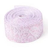 2 Roll Floral Pattern Printed Grosgrain Ribbon, for DIY Craft Hair Bow Gift Packing Festival Wedding Party Birthday Decoration, Pearl Pink, 1-1/2 inch(38mm), 10 yards/roll(9.14m/roll)
