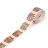 2 Roll Polyester Grosgrain Ribbon, Single Face Printed Pattern, for DIY Handmade Craft, Festival Party, Gift Decoration , Wood Grain Pattern, 1-1/2 inch(38mm), 10 yards/roll(9.14m/roll)