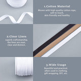3 Rolls Cotton Ribbons, 10mm Herringbone Ribbons Cotton Tape Webbing Strap Ribbon Border Trim Edging Belt for Craft Bunting Dressmaking Sewing, 25 Yards/Roll