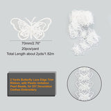 2 Yards Butterfly Lace Edge Trim Ribbon