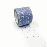 5 Roll Glitter Sequin Deco Mesh Ribbons, Tulle Fabric, Tulle Roll Spool Fabric For Skirt Making, Cadet Blue, 2 inch(5cm), about 25yards/roll(22.86m/roll)