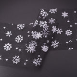 5 Roll Snowflake Deco Mesh Ribbons, Tulle Fabric, Tulle Roll Spool Fabric For Skirt Making, Black, 6 inch(15cm), about 10yards/roll(9.144m/roll)