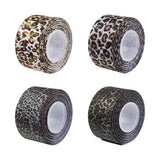 Jewelry 4Rolls 4 Style Polyester Ribbon, Leopard Print Theme Pattern, for Gift Wrapping, Floral Bows Crafts Decoration, Mixed Color, 1-1/2 inch(38mm), about 10yards/roll, 1roll/style
