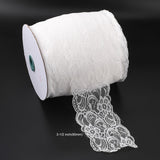 1 Roll Lace Trim Nylon String Threads, White, 3-1/2 inch(90mm), about 200yards/roll(182.88m/roll)
