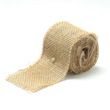 1 Bag Burlap Ribbon, Hessian Ribbon, Jute Ribbon, with Lace, for Jewelry Making, Flower Pattern, Light Sky Blue, 1-1/8 inch(27~28mm), about 2.187yards/roll(2m/roll), 24rolls/bag