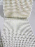 1 Roll 24 Rows Plastic Imitation Pearl Mesh Ribbon Roll, Wedding Party Home Decor, Creamy White, 110x2mm, about 10yards/roll(9.144m/roll)