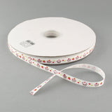 Cake and Cherry Printed Polyester Grosgrain Ribbon