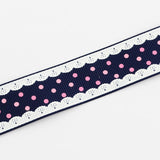 Single Face Polka Dot Printed Polyester Grosgrain Ribbon