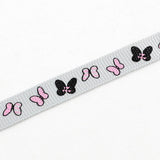 Single Face Butterfly Printed Polyester Grosgrain Ribbon