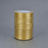 125Yards (5 rolls X 25yd) 1-inch Wide Premium Glitter Metallic Sparkle Fabric Ribbon for Wedding, Holiday, Home Decoration, Gift Wrap (Gold)