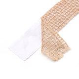 1 Bag Burlap Ribbon, Hessian Ribbon, Jute Ribbon, with Cotton Ribbon, for Jewelry Making, Star Pattern, Tan, 1-1/8 inch(27~28mm), about 2.187yards/roll(2m/roll), 24rolls/bag