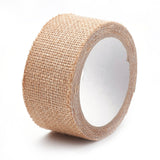 1 Bag Burlap Ribbon, Hessian Ribbon, Jute Ribbon, with Cotton Ribbon, for Jewelry Making, Mixed Color, 2 inch(50mm), about 2.187yards/roll(2m/roll), 12rolls/bag