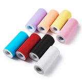 Deco Mesh Ribbons, Tulle Fabric, Tulle Roll Spool Fabric For Skirt Making, Mixed Color, 6 inch(150mm), 25yards/roll(22.86m/roll), 8 colors, 1roll/color, 8rolls/set
