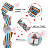 2 Rolls 2 Styles Stripe Pattern Printed Polyester Grosgrain Ribbon