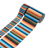 2 Rolls 2 Styles Stripe Pattern Printed Polyester Grosgrain Ribbon