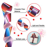 2 Rolls 2 Styles Stripe Pattern Printed Polyester Grosgrain Ribbon