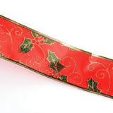 1 Roll Single Face Satin Ribbon, Polyester Ribbon, Flower Pattern, Yellow, 1 inch(25mm), about 50yards/roll(45.72m/roll)