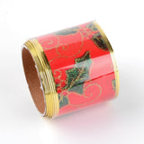 1 Roll Single Face Satin Ribbon, Polyester Ribbon, Flower Pattern, Yellow, 1 inch(25mm), about 50yards/roll(45.72m/roll)