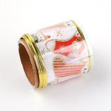 1 Roll Single Face Satin Ribbon, Polyester Ribbon, Flower Pattern, Turquoise, 1 inch(25mm), about 50yards/roll(45.72m/roll)