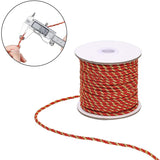 3mm / 35 Yards Metallic Twisted Cord Rope 3-Ply Polyester Twine Cord Two-Color Shiny Cord String Thread for Home D?¡ì|cor, Upholstery, Curtain Tieback, Honor Cord (Red)