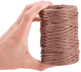 54 Yards Camel Floral Bind Wire Wrap Twine 2mm Handmade Iron Wire Paper Rattan Portable Binding Wire Paper Twine for Flower Bouquets Gardening Paper Wrapped Wire Winded DIY Project