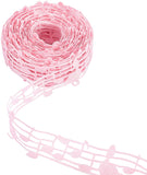10 Yards 29mm Hollow Music Note Ribbon Polyester Clothing Trim Accessories for Scrapbooking DIY Gift Wrapping Decoration, Pink