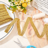 1 Card 20 Yards Trish Sequin Metallic Braid Trim Gold Sequins Lace Ribbon 0.7 Decorated Gimp Trim for Christmas Holiday Decoration Wedding DIY Clothes Accessories Jewelry Crafts Sewing