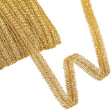 1 Card 20 Yards Trish Sequin Metallic Braid Trim Gold Sequins Lace Ribbon 0.7 Decorated Gimp Trim for Christmas Holiday Decoration Wedding DIY Clothes Accessories Jewelry Crafts Sewing