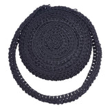 1 Roll Elastic Lace Trim, Polyester Ribbon, Black, 40x1.5mm, 10m/roll