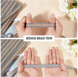 Gray Braid Trim 5/8 X 12.5 Yards Polyester Ribbon Woven Gimp Fringe Trim for Costume DIY Crafts Sewing Jewelry Making Home Decoration