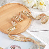 Gold Braid Trim 5/8 X 12.5 Yards Polyester Ribbon Woven Gimp Fringe Trim for Costume DIY Crafts Sewing Jewelry Making Home Decoration