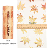 Maple Leaf Tulle Fabric Rolls Tulle Spool Ribbon 6 Inch by 10 Yards for Sewing Wedding Crafts Tutu Skirt Birthday Party Decorations (Golden Brown)