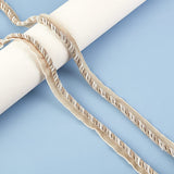 13.7 Yards Twisted Lip Cord Trim, Twisted Cord Trim Ribbon 16mm, Polyester Twisted Trim Cord Rope Embellishment for Home Decor, Upholstery and More, Antique White, Antique White