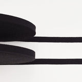 2 Rolls Herringbone Cotton Webbings, 1cm(3/8) Wide Black Cotton Twill Tape Ribbons Cotton Herringbone Cords for Home Decoration DIY Crafts, 49 Yards(45m)/Roll