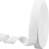 49 Yards(45m)/Roll Cotton Tape Ribbons, Herringbone Cotton Webbings, 30mm Wide Flat Cotton Herringbone Cords for Knit Sewing DIY Crafts, White